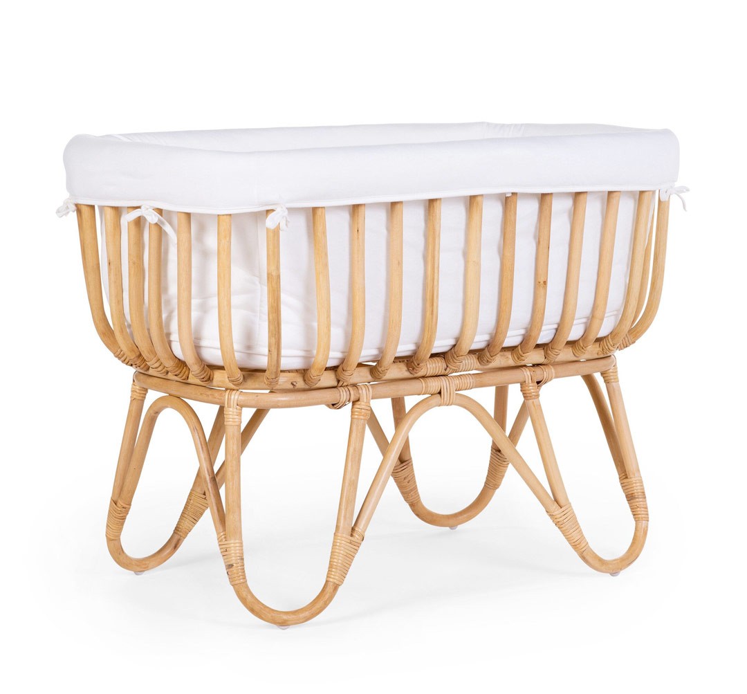 Cuna Rattan 90x50 + Colchón
