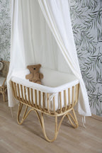 Cuna Rattan 90x50 + Colchón