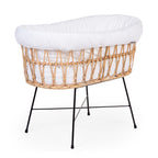 Cuna Rattan Metal 91x51 + Colchón