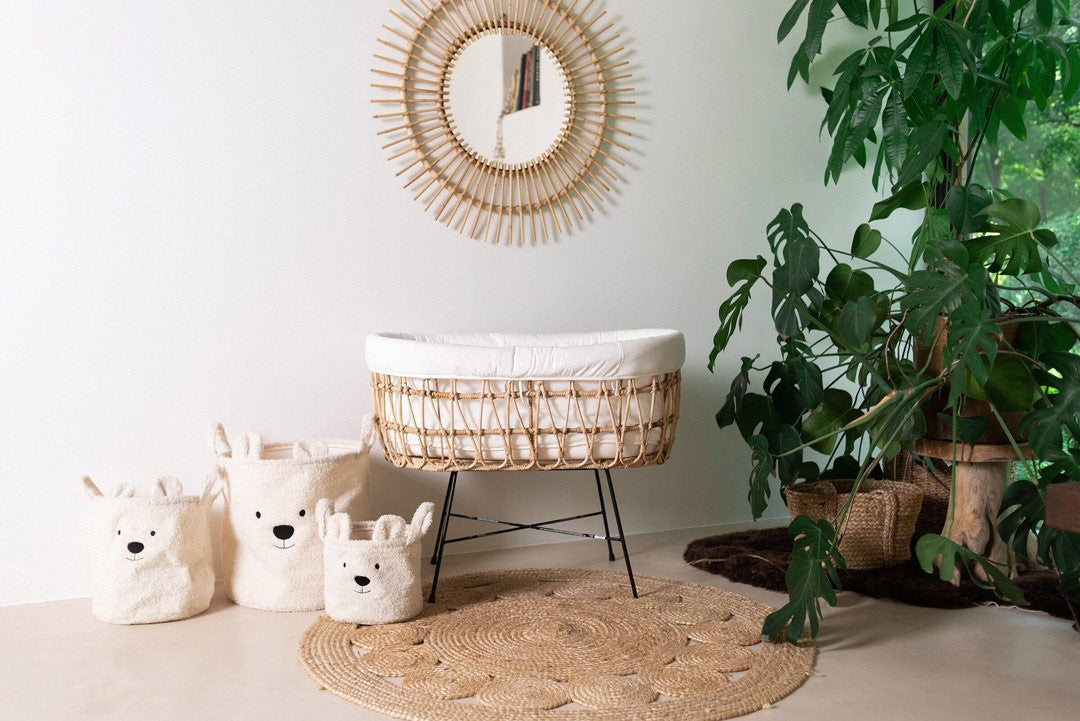 Cuna Rattan Metal 91x51 + Colchón