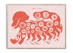 Lámina Chinese Dog Roja