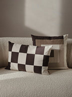 Cojín Border Patchwork 50x50 Coffee/Dark Sand