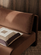 Cojín Border Patchwork 50x50 Coffee/Dark Sand