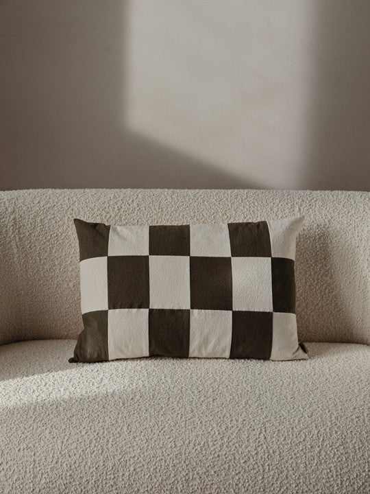 Cojín Fold Patchwork 60x40 Dark Olive