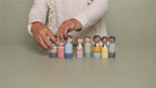 Set Casa Muñecas Familia Rosa