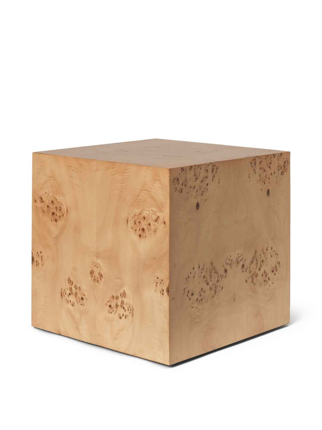 Burl Cube Side Table