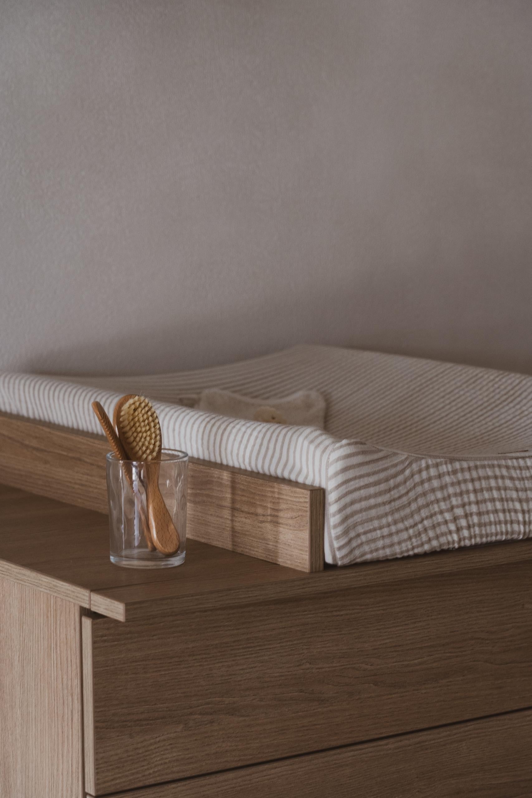 Changing Mat Cover Muslin Stripes
