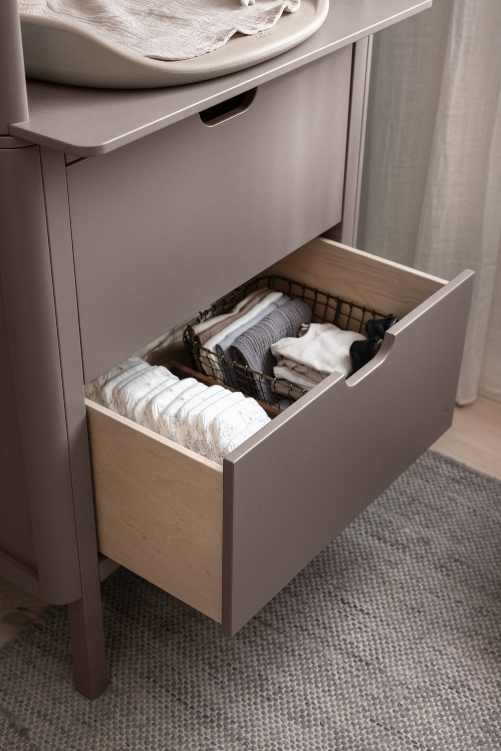 Cambiador 2 en 1 con cajones Jetty beige