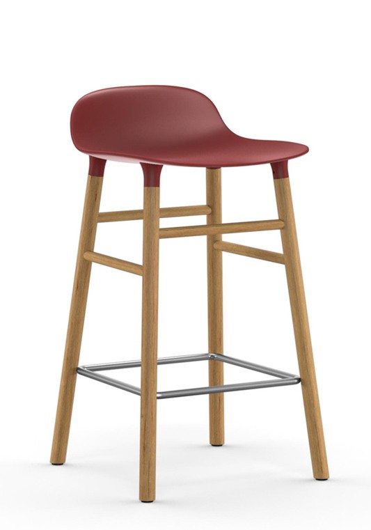 Taburete Form Roble Blanco 65 cm