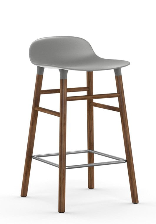 Taburete Form Nogal Blanco 65 cm