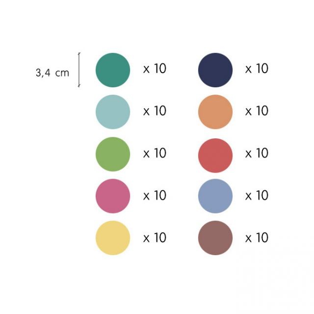 Vinilos Infantiles Topos Colores Vivos