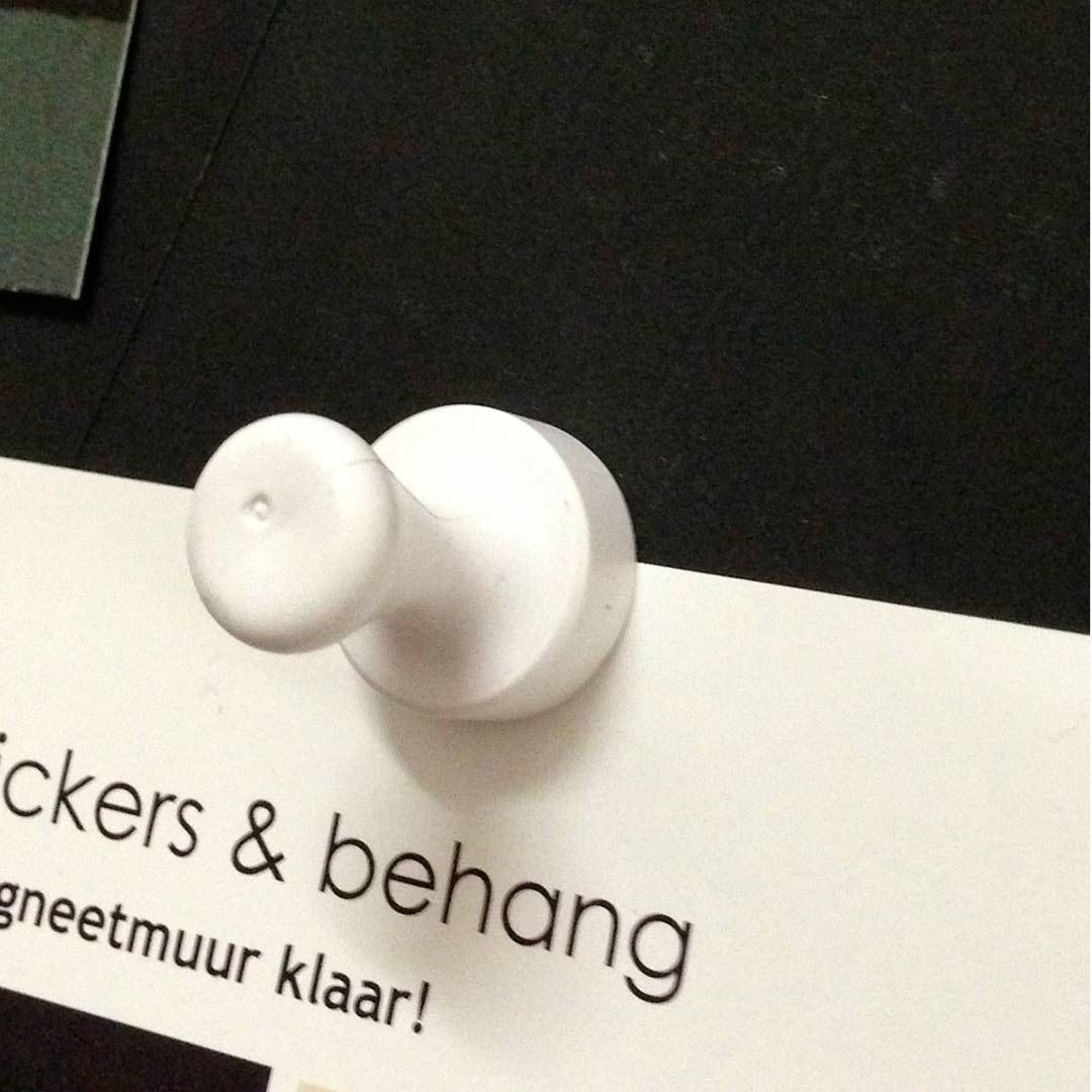 White magnetic pins