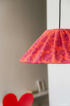 Pantalla de lámpara colgante plisada, diámetro 50 cm, modelo Ava