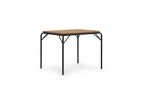 Mesa de exterior Vig 90 × 90 cm, robinia y verde oscuro
