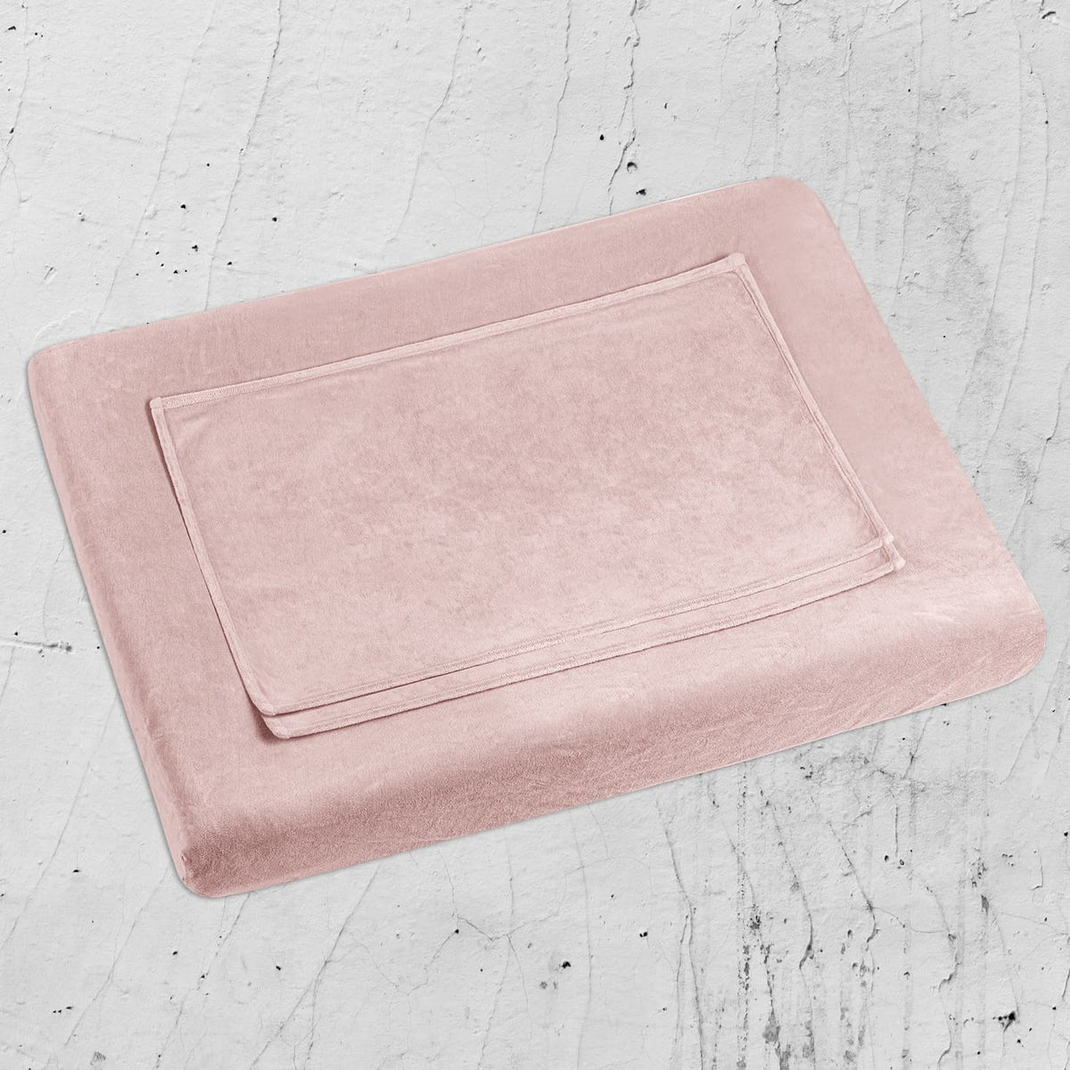 Funda ajustable para cambiador - Rosa empolvado