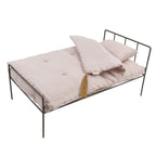 Conjunto de cama de metal para muñecas - Polvo