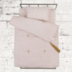 Conjunto de cama de metal para muñecas - Polvo