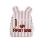 My First Bag Backpack Stripes Nude Terracotta