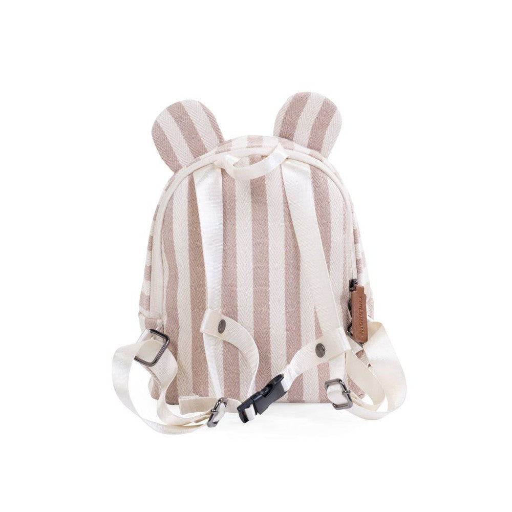 My First Bag Backpack Stripes Nude Terracotta