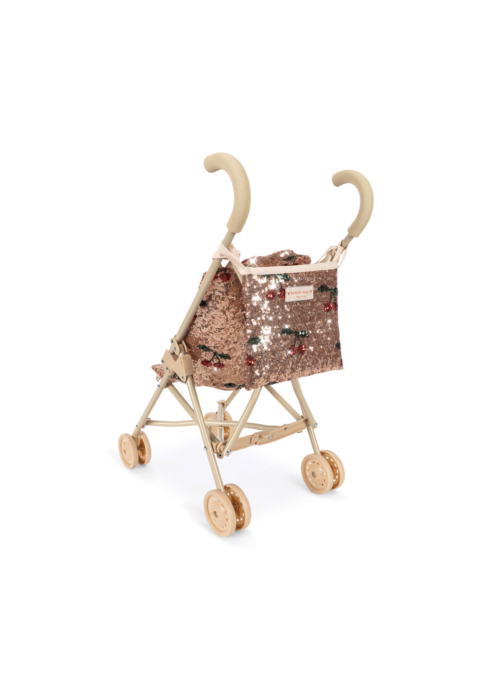 Cochecito para muñeca con purpurina