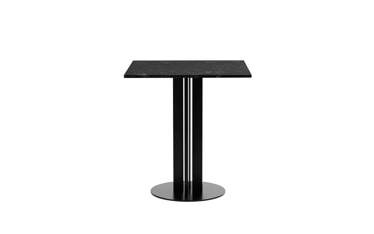 Mesa de café Scala de mármol blanco 70 × 70 cm, H75 cm